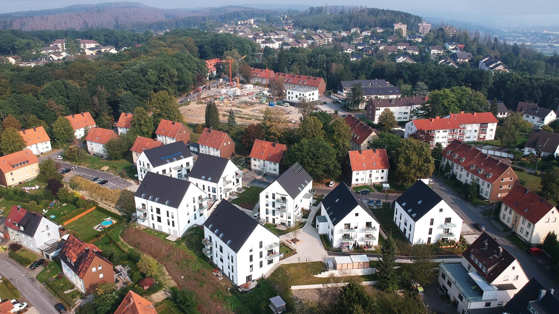 Wohnen am Müggenberg von oben