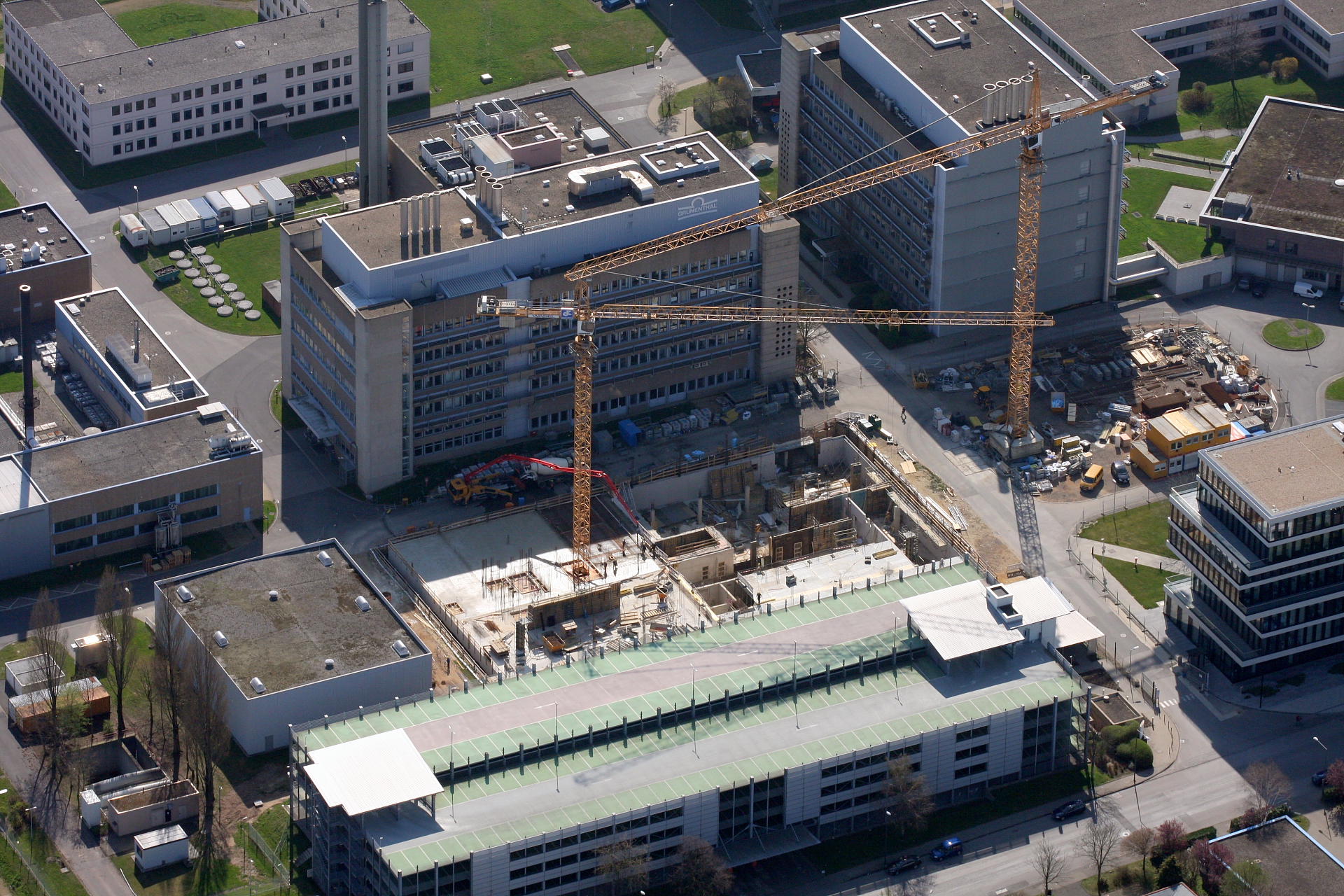 Laborgebäude Grünenthal von oben im Bau