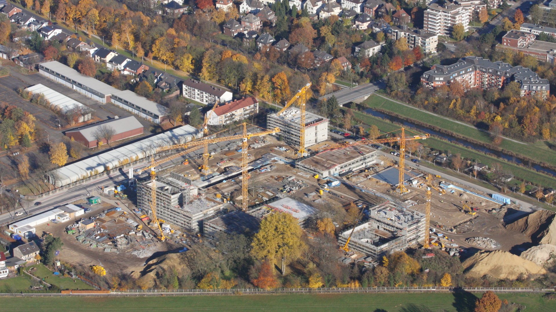 Hochschule Hamm-Lippstadt von oben im Bau