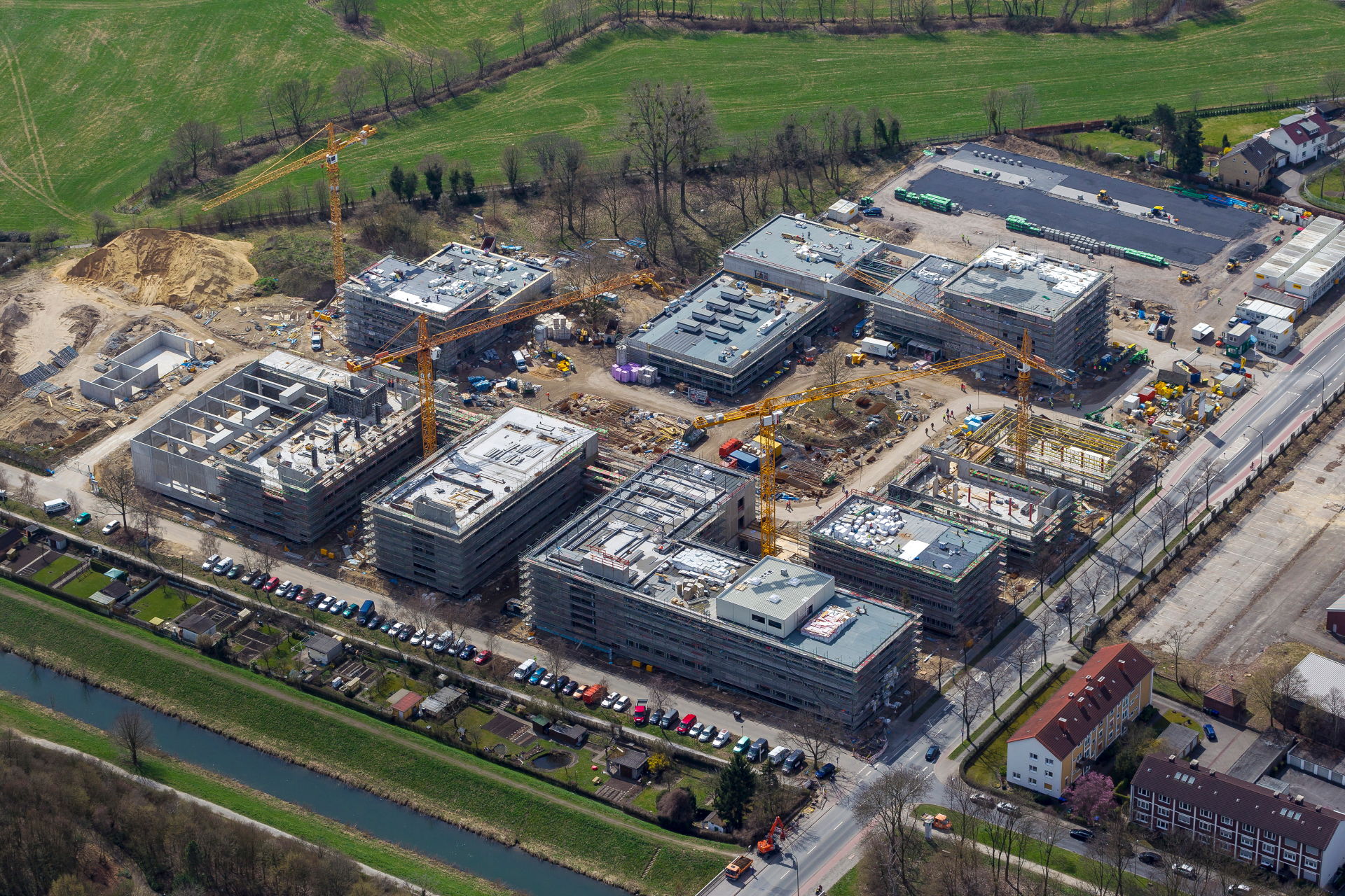 Hochschule Hamm-Lippstadt von oben im Bau